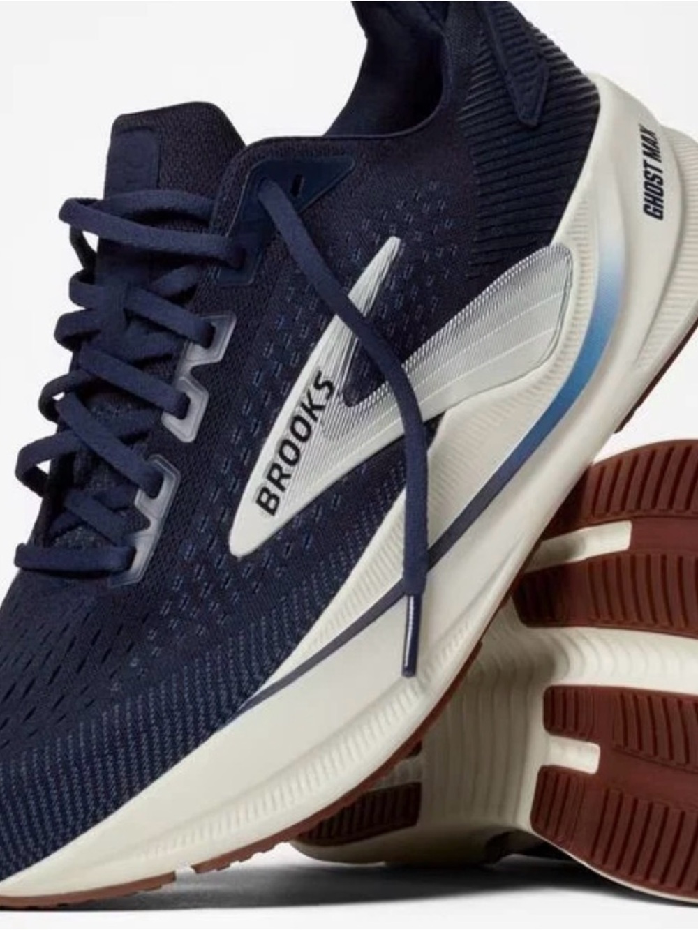 Brooks Ghost Max 4 Men’s 13 Wide 2E Navy Running Shoes New w/ Box - Picture 3 of 6
